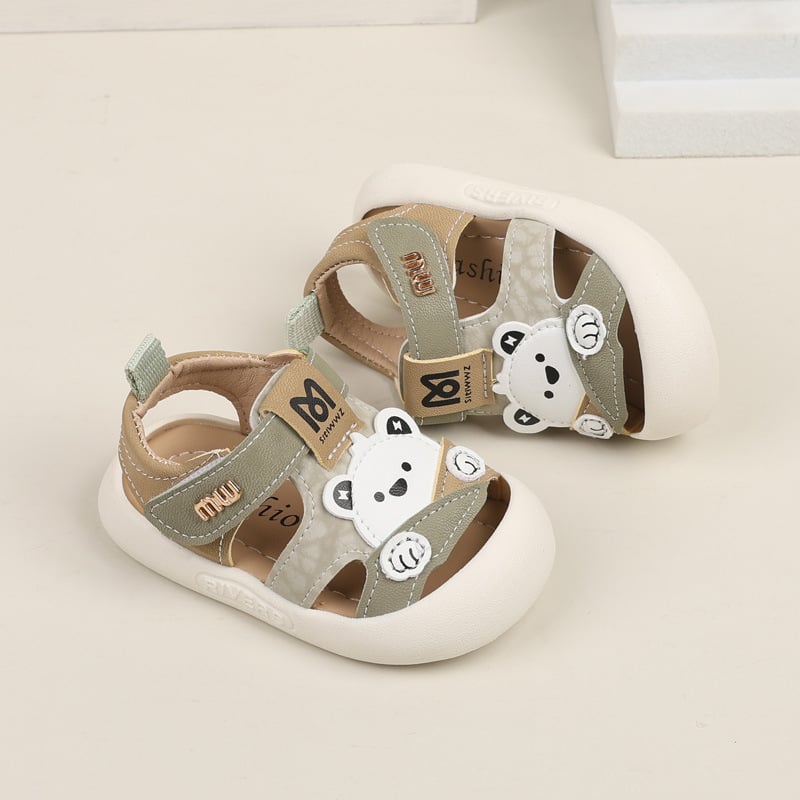 Dječje sandale za bebe 12-36 mjeseci, sintetička koža, zatvaranje na Velcro, prozračne i protuklizne potplate