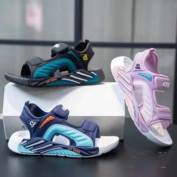 Dječje sportske sandale s PVC gornjim dijelom, gumom, Velcro kopča, za djecu 4–16 godina, proljeće 2025