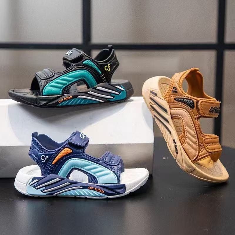 Dječje sportske sandale s PVC gornjim dijelom, gumom, Velcro kopča, za djecu 4–16 godina, proljeće 2025