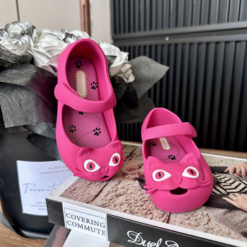 Melissa dječje sandale za djevojčice s mačjim uzorkom, jelly sandale za ljeto, plaža, veličina 5