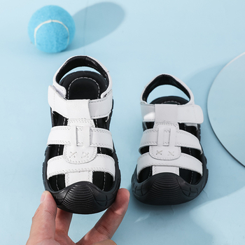 Dječje cipele za plažu (Gornji dio od prave kože; Velcro zatvarač; PVC potplat; Ležerni stil)