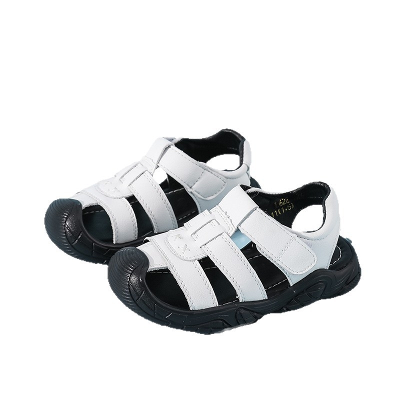 Dječje cipele za plažu (Gornji dio od prave kože; Velcro zatvarač; PVC potplat; Ležerni stil)