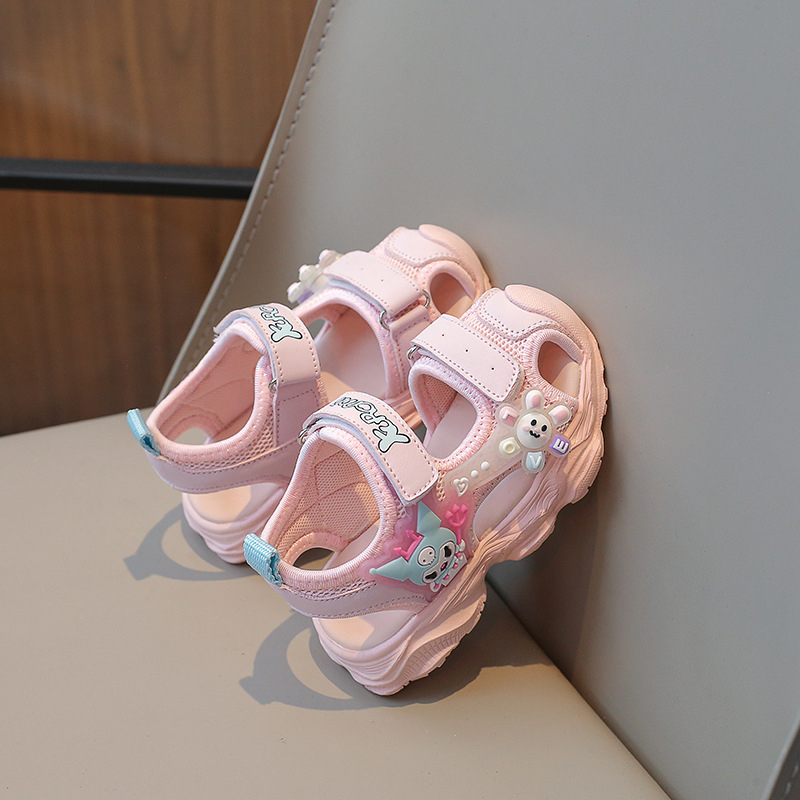 Nove ljetne Kuromi sandale za djevojčice, zatvoren vrh prsta, princeze obuće, za malu djecu, ultra mekane i lagane, okrugli vrh, zaštita pri hodanju