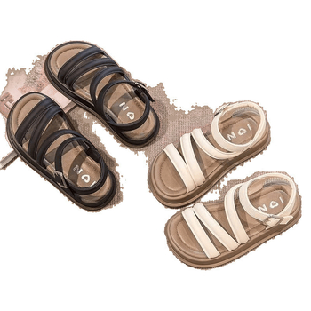 Sandale deschise pentru fete, partea superioară din bumbac, talpă EVA, închidere Velcro, model floral desen animat, pentru copii 1–3 ani