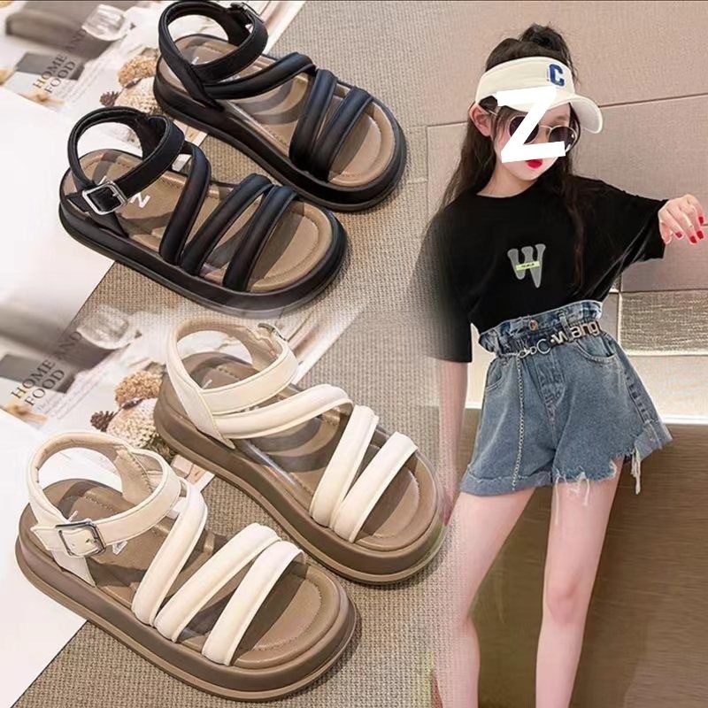 Sandale deschise pentru fete, partea superioară din bumbac, talpă EVA, închidere Velcro, model floral desen animat, pentru copii 1–3 ani