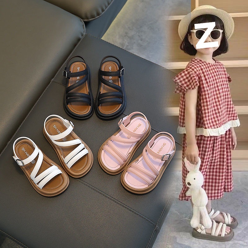 Sandale deschise pentru fete, partea superioară din bumbac, talpă EVA, închidere Velcro, model floral desen animat, pentru copii 1–3 ani