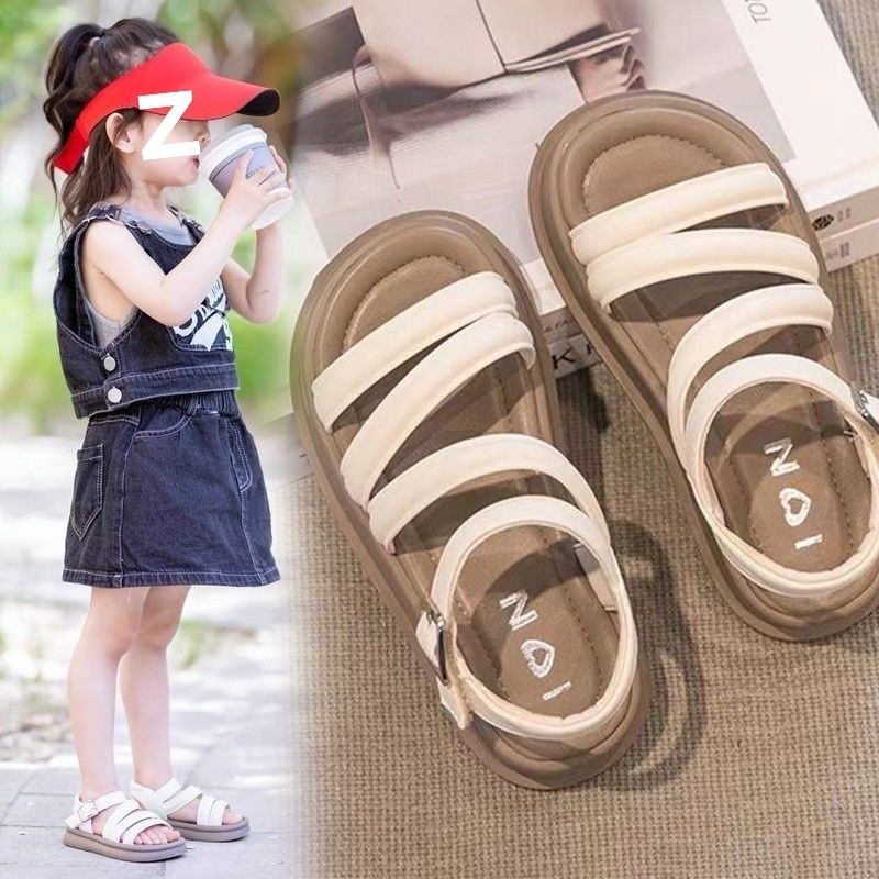 Sandale deschise pentru fete, partea superioară din bumbac, talpă EVA, închidere Velcro, model floral desen animat, pentru copii 1–3 ani