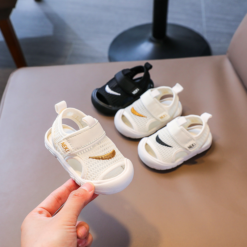 Unisex mrežaste cipele za bebe s mekanim potplatom, Velcro zatvaranje, casual stil, za uzrast 12–36 mjeseci, ljeto 2024 izdanje