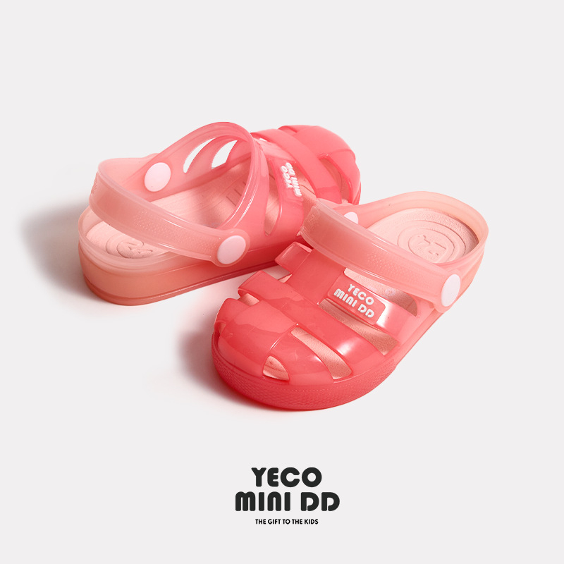 Unisex dječje Jelly sandale s gradijentom, dvostruko nošenje, PVC gornji dio i potplat, casual sandale za uzrast 1–6 godina