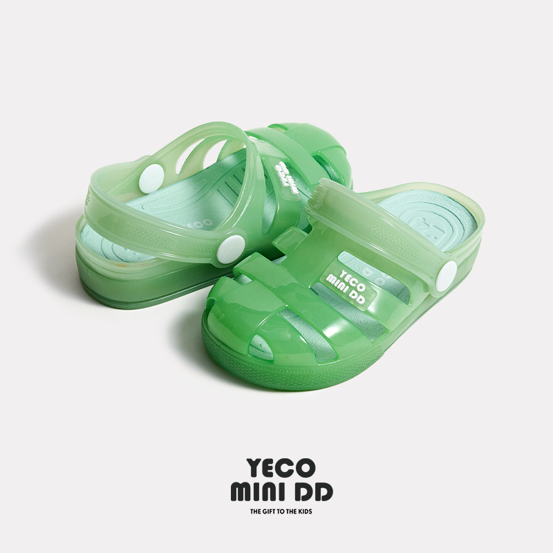 Unisex dječje Jelly sandale s gradijentom, dvostruko nošenje, PVC gornji dio i potplat, casual sandale za uzrast 1–6 godina