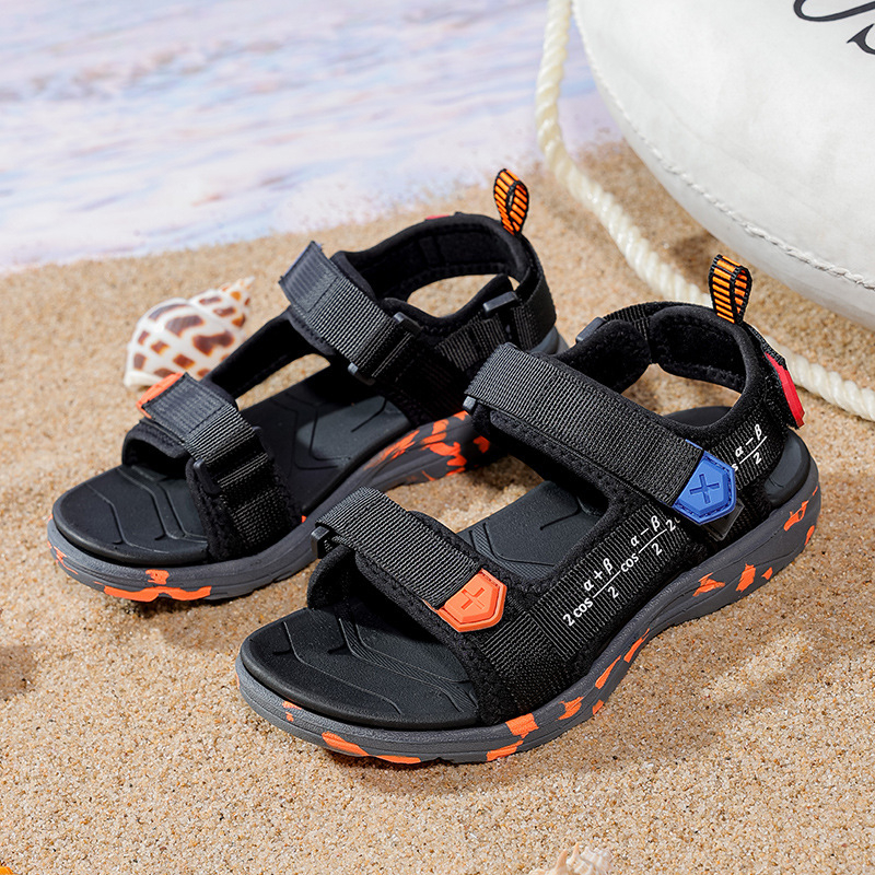 Dječje sandale za plažu sa Velcro kopčanjem, mekana podloga, lagane, prugasti uzorak, za dječake 4–12 godina