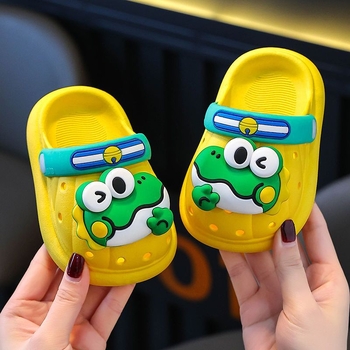 Kisgyerekek Crocs-stílus belső papucs, csúszásmentes puha talp, műanyag felsőrész, bélés nélkül, uniszex, 1–6 év közötti gyermekeknek