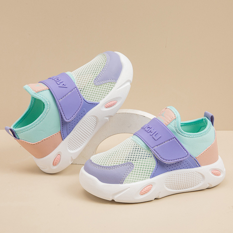 Unisex dječje Slip-On tenisice, lagana potplat, PU gornji dio, prozračni mrežasti gornji dio, ljeto 2025