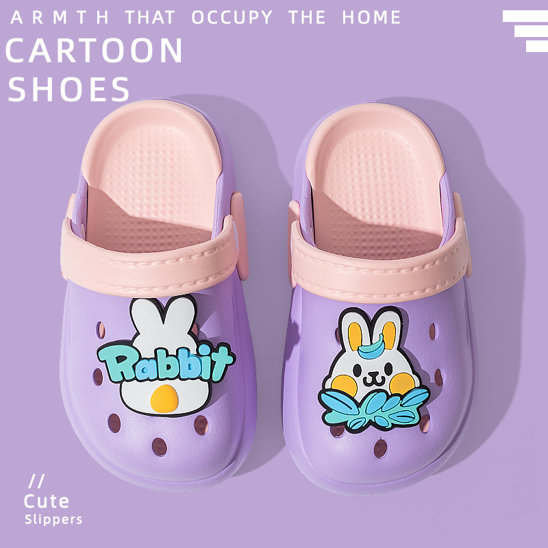 Dječje EVA sandale za ljeto, Cartoon DIY dizajn, zatvoren prst, unisex