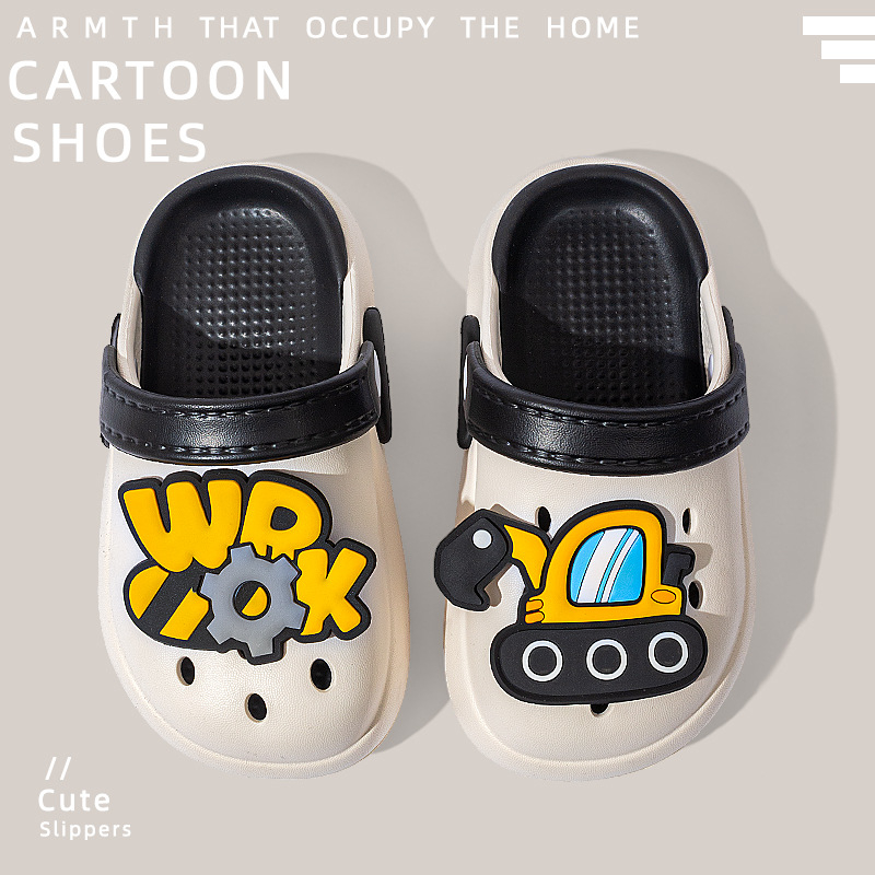 Dječje EVA sandale za ljeto, Cartoon DIY dizajn, zatvoren prst, unisex