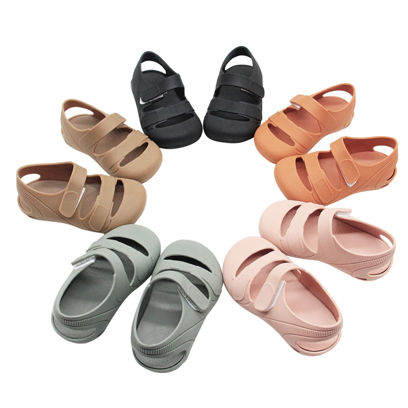 Unisex dječje plažne sandale s PVC gornjim dijelom, EVA đon, Velcro kopča, za dobnu skupinu 4–6 godina