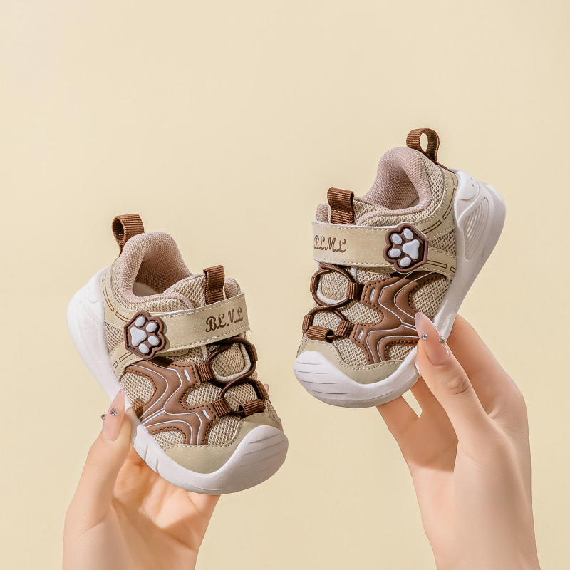 Unisex dječje cipele za hodanje, dišući mrežasti gornji dio, mikrovlaknasta koža, antislip i otporne na habanje, Velcro zatvarač, uzrast 12-36 mjeseci