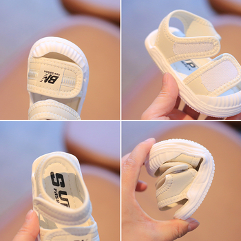 Pantofi de plajă pentru copii 1-3 ani, suprafață din piele sintetică, închidere Velcro, talpă PVC, stil coreean