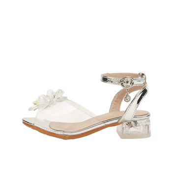 Meitenēm paredzētas sandales ar mikrošķiedras augšdaļu, Velcro aizdare, PU iekšējā odai un zolītei, gumijas zole