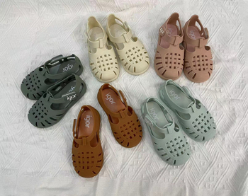 Unisex dječje rimske casual sandale, PVC gornji dio, đon, Velcro kopča, jednobojne