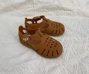 Unisex dječje rimske casual sandale, PVC gornji dio, đon, Velcro kopča, jednobojne