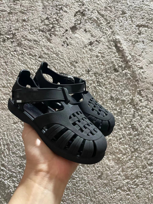 Unisex dječje rimske casual sandale, PVC gornji dio, đon, Velcro kopča, jednobojne