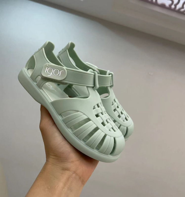Unisex dječje rimske casual sandale, PVC gornji dio, đon, Velcro kopča, jednobojne