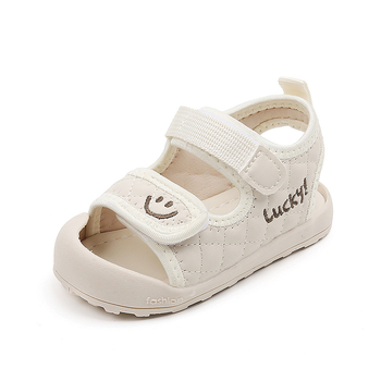 Ljetne cipele za bebe 0-2 godine, zatvoren prst, Velcro kopča, dizajn s osmijehom, plažne cipele