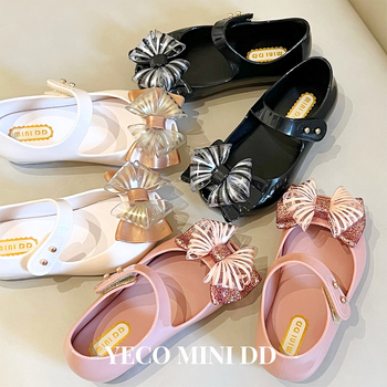 MINIDD Dječje sandale za djevojčice, princes stil, proljeće–ljeto, mekana podloga PVC, zatvarač na Velcro