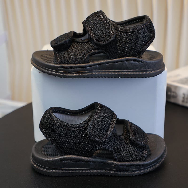 Sandale de plajă pentru copii unisex, pentru partea superioară textilă, talpă PVC, închidere Velcro, culoare solidă, Vara 2025, pentru vârstele 1–12 ani