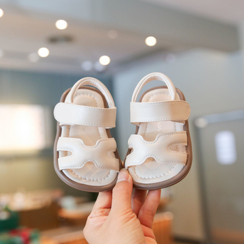 Sandale pentru copii 1–3 ani, unisex, exterior din piele artificială, închidere Velcro, talpă PVC, model cu o curea