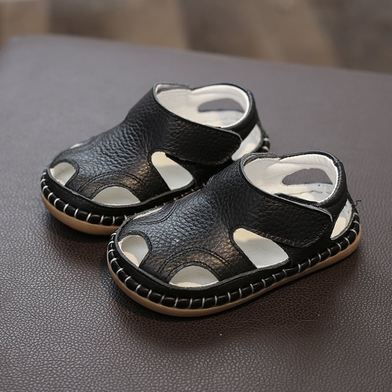 Sandale din piele pentru bebeluși | respirabile, închidere Velcro, talpă moale, antiderapante | pentru 1–3 ani