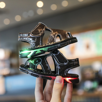 Sandale de vară pentru bebeluși, respirabile, cu închidere Velcro, partea superioară din piele Ultrafilm, model dungat, pentru vârsta 12–36 de luni, anti-derapare, rezistente la uzură