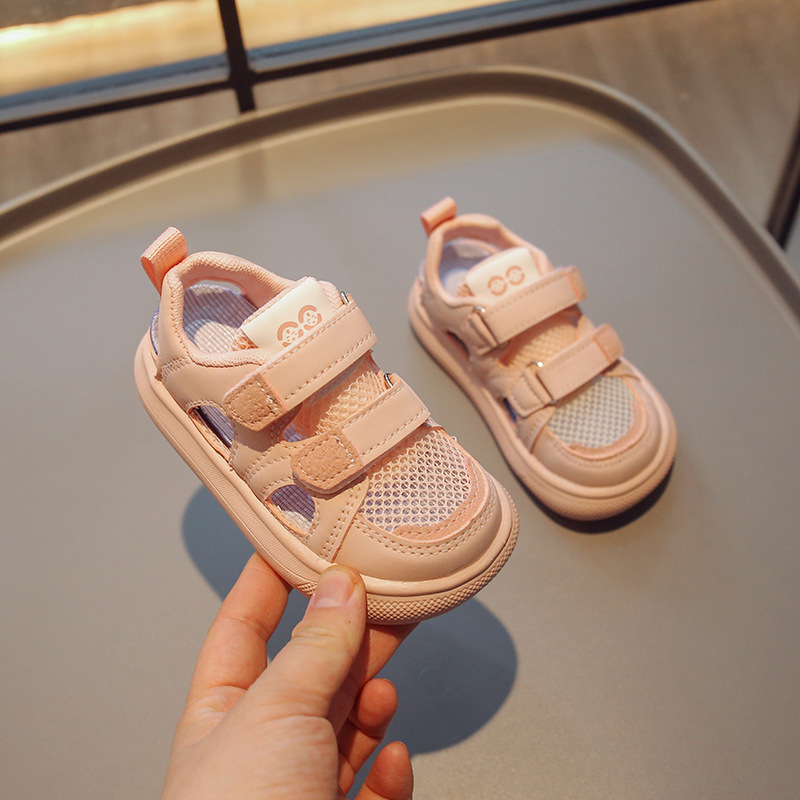 Sandale sport pentru sugari și copii 1-3 ani, partea superioară din plasă respirabilă, închidere Velcro, talpă din cauciuc antiderapant, unisex