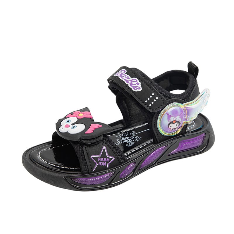 Pantofi de plajă pentru fete, din piele artificială, închidere Velcro, stil coreean, pentru vârstele 4–16 ani