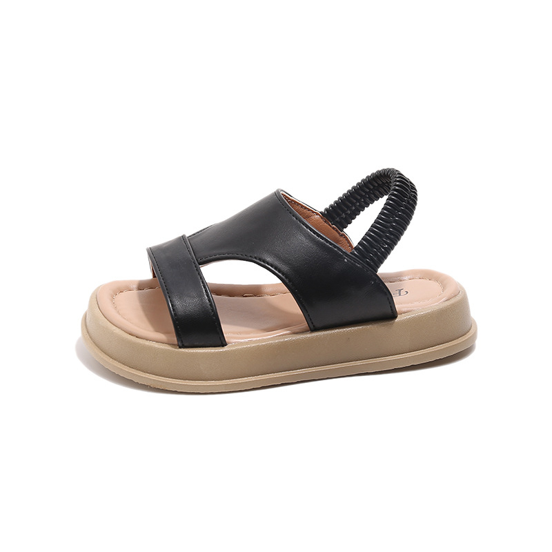 Dječje ljetne sandale, umjetna koža, mekani potplat, protuklizne, Velcro zatvarač, jednobojne