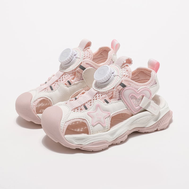 Sandale de plajă pentru fete, vârf închis, din piele sintetică, talpă PVC, stil casual, pentru fete 13–16 ani, vară 2025