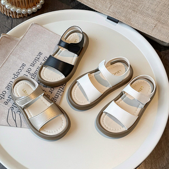 Dječje sandale za plažu Unisex, Velcro zatvarač, gornji dio od sintetičke kože, gumena podloga, ljeto 2025