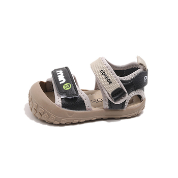 Unisex ljetne sandale za bebe i djecu, mekana podloga, Velcro zatvaranje, zatvoren vrh, sandale za plažu, PVC potplat