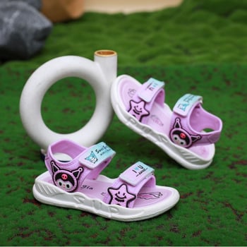 Dječje sandale s otvorenim prstom, Velcro zatvarač, unisex, karikatura uzorak (Gornji materijal: umjetna koža; Đon: PVC; Dob: 4–16 godina; Uzorak: Crtani)