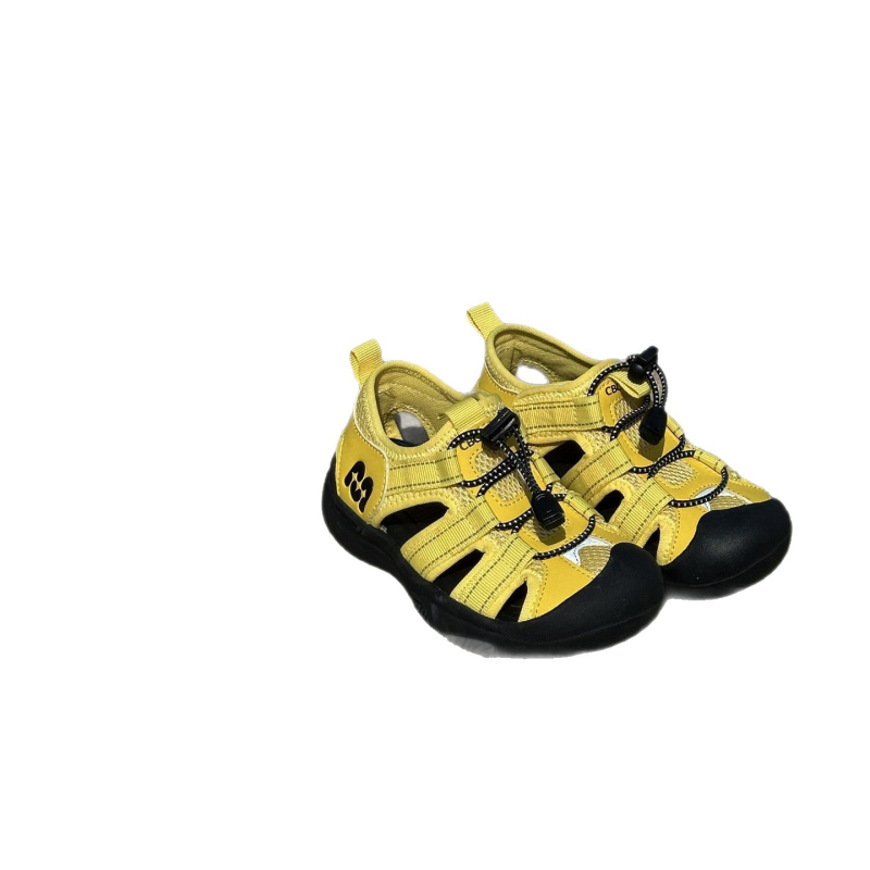 Sandale sportive pentru copii, unisex, cu degetul închis, închidere Velcro, talpă din cauciuc, partea superioară respirabilă din Lycra și fibre sintetice