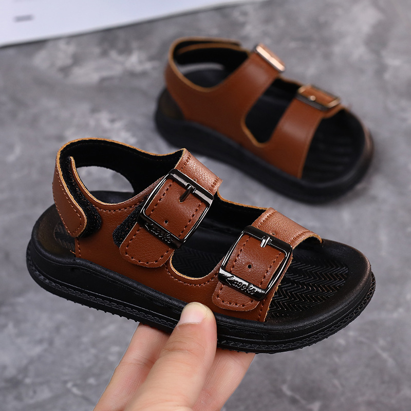 Dječje sandale za plažu, ljeto 2025 izdanje, gornji materijal umjetna koža, potplat PVC, kopčanje na Velcro (Unisex)