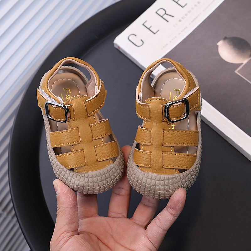 Unisex dječje sandale u korejskom stilu, gornji dio od sintetičke kože, Velcro kopčanje, 12–36 mjeseci