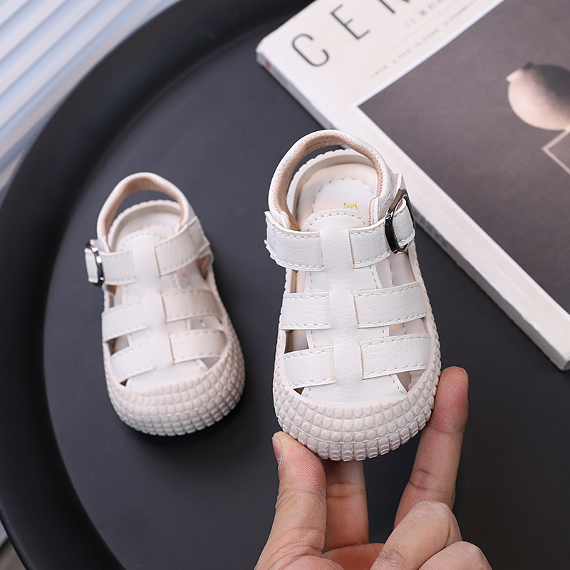 Unisex dječje sandale u korejskom stilu, gornji dio od sintetičke kože, Velcro kopčanje, 12–36 mjeseci