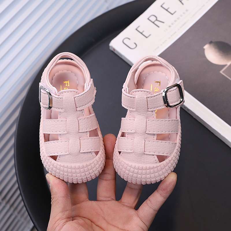 Unisex dječje sandale u korejskom stilu, gornji dio od sintetičke kože, Velcro kopčanje, 12–36 mjeseci