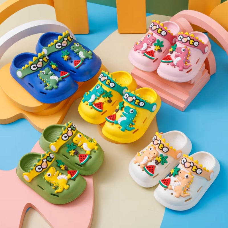 Dječje EVA papuče, protuklizne za unutrašnju i vanjsku upotrebu, crtić dizajn, unisex, za djecu 4–12 godina, bez podstave, svakodnevni stil (Gornji dio EVA; uzrast 4–12 godina; unisex; bez podstave; svakodnevni stil)