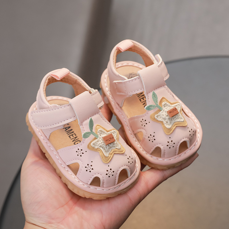 Dječje hodalne tenisice za djevojčice, mekana potplat, prozračni gornji dio, karikatura dizajn, protivklizne, zatvaranje Velcro, ljeto 2025, uzrast 12–48 mjeseci