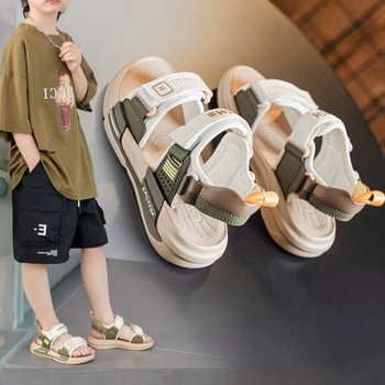 Dječje sportske sandale, umjetna koža na gornjoj strani, PVC đon, kopčanje na Velcro, za dob djece 4–12 godina, ljeto 2025 izdanje