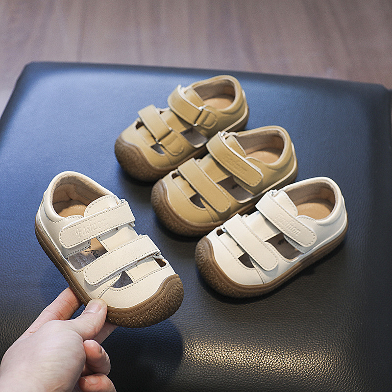 Dječje sandale s zatvorenim prstom, ljetni korejski stil, unisex, mekana podloga, Velcro kopča, protuklizne, za 12–36 mjeseci