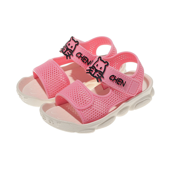 Dječje ljetne sandale s Velcro zatvorenim stražnjim dijelom, unisex, PVC gornji dio i potplat, cartoon uzorak, protuklizne